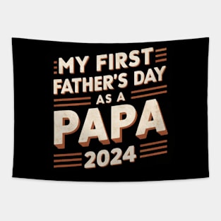 First Time Dad Est 2024 Fathers Day Tapestry