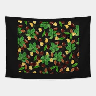 Funny hand-drawn chestnuts pattern Tapestry