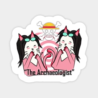 Cute Cat Archaeologist Magnet