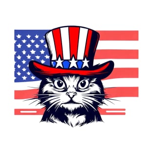 Cat us flag 4th of july T-Shirt