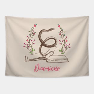 Dramione, snake, flowers and books Tapestry