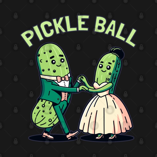 Pickleball Ballroom Dancing Funny Pun Design Men And Women by Vauliflower