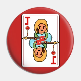 Pixelrockstars Jack of Diamonds Playing Card Pin