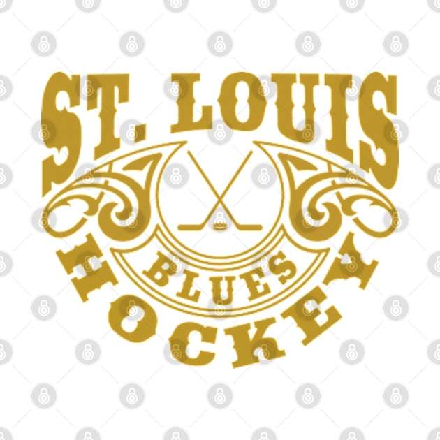 Vintage Retro St Louis Blues Hockey by carlesclan