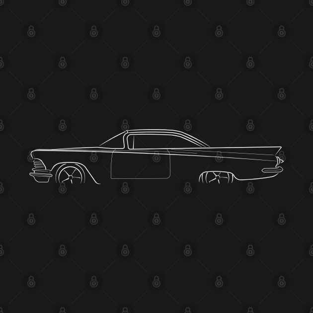 front/profile - 1959 Buick Electra 225 - stencil, white by mal_photography