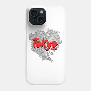 Tokyo, Japan City Map Phone Case