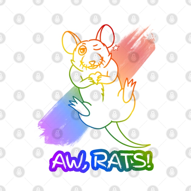 Aw, Rats! (Rainbow Version) by Rad Rat Studios