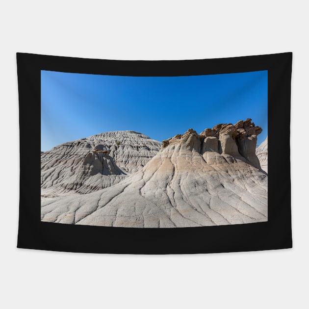 Dinosaur Provincial Park Hoodoos Tapestry by saku1997