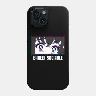 Anime Eyes Barely Sociable Manga Chibi Kawaii Fun Phone Case