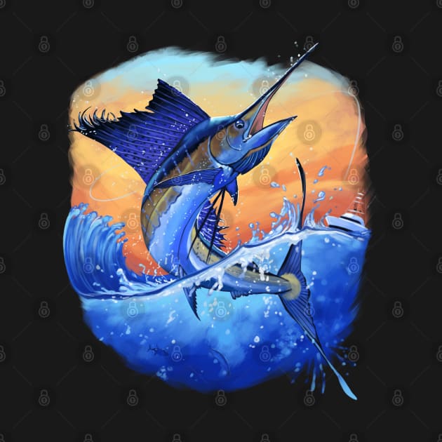 Deep Sea Fishing - Marlin Sport Fishing Gift by woormle