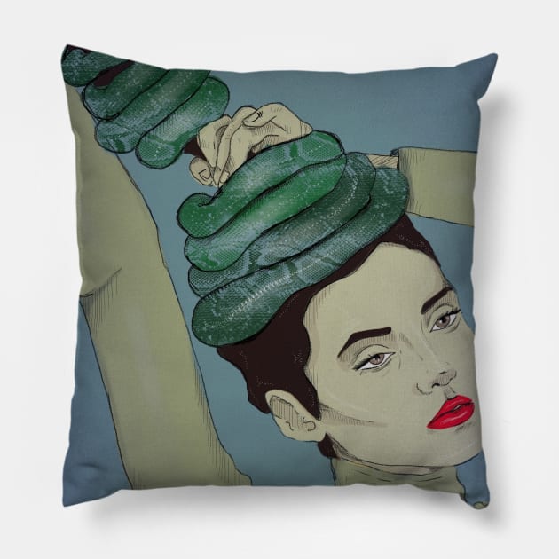 Curly hair Pillow by DemoNero