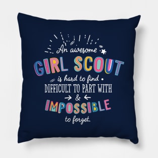 An awesome Girl Scout Gift Idea - Impossible to Forget Quote Pillow