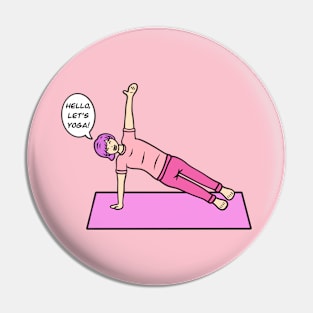Funny yoga woman Pin