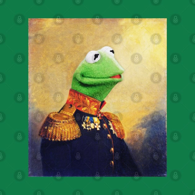 Kermit the Frog Retro Military Portrait by UselessRob