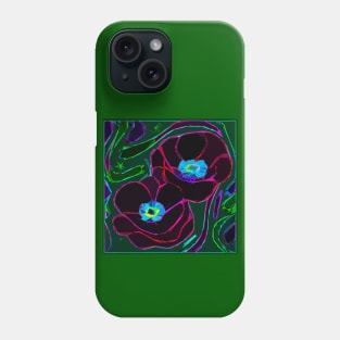 Colorful Layered Abstract of Red Poppies (MD23Mrl018a2) Phone Case