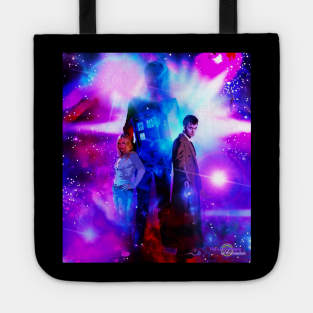 Time and space 10th Doctor and Rose Tote