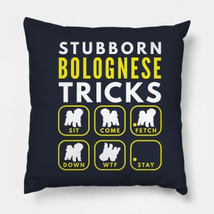 Stubborn Bolognese Tricks - Dog Training Pillow