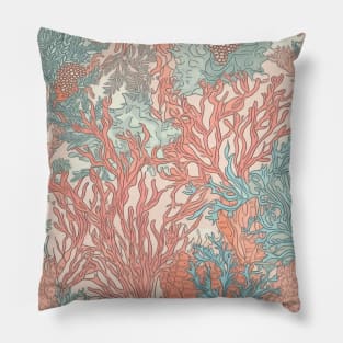 Pastel Coral Design Pattern V7 Pillow