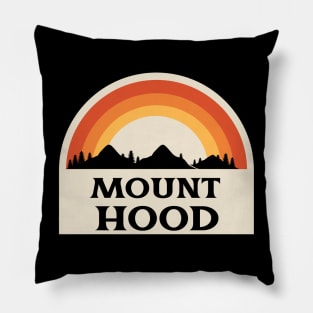 Mount Hood Retro Pillow