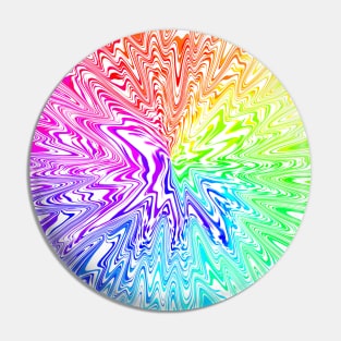 Liquid Rainbow Tie Dye Texture Pin