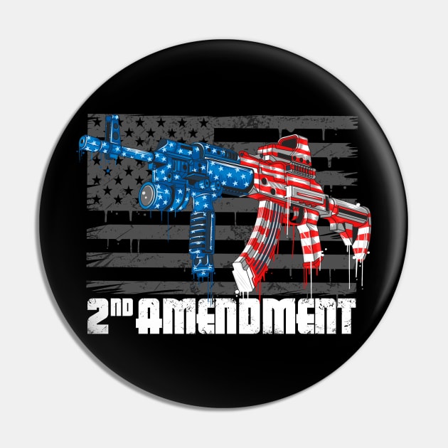 2nd Amendment US Flag MAGA KAG Pin by CultTees