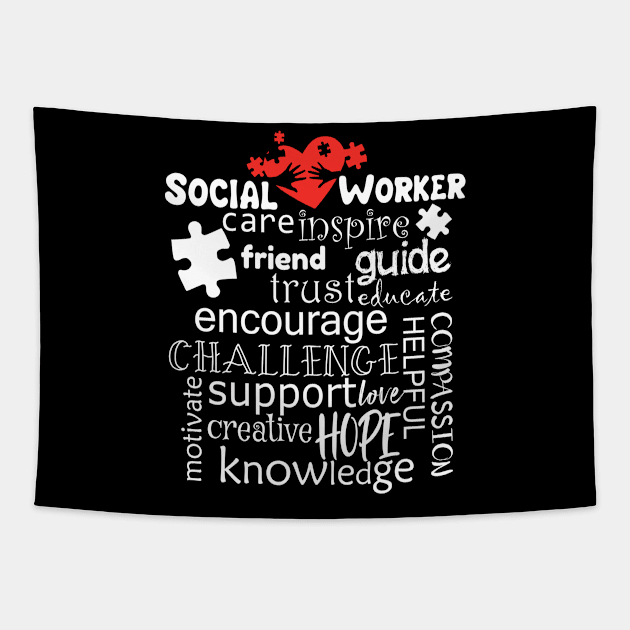 Awesome Social Worker Gift Product Graduation Social Work Design Tapestry by Linco