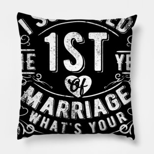 Funny Wedding Anniversary Gift First Year Wedding Marriage Gift Pillow