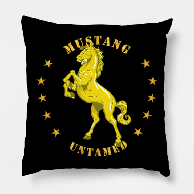 Mustang - Untamed w Stars Pillow by twix123844