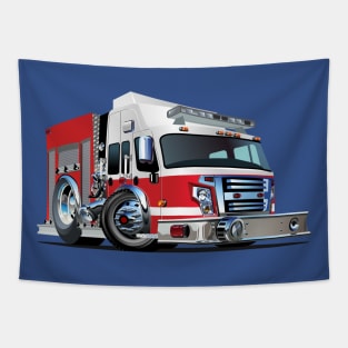 Cartoon firetruck Tapestry