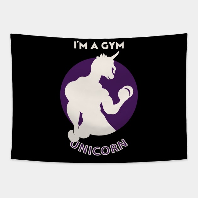 I'm A Gym Unicorn Tapestry by Selva_design14