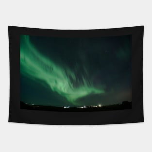 Northern Lights Aurora Borealis Dancing Over The Night Sky in Iceland Tapestry