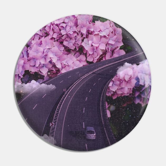 Pink Flower Road Pin by RiddhiShah