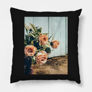 Bunch of Fake Roses Pillow