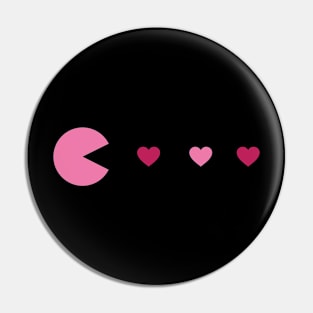 Pacman valentine's Day Pin