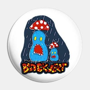 Zombie Alien In The Rain Pin