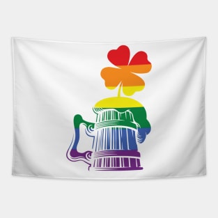 LGBTQ Clover St. Patrick's Day Beer Mug Design Tapestry