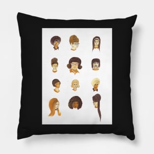 60s hairstyles Pillow