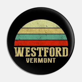 WESTFORD VERMONT Vintage Retro Sunset Pin