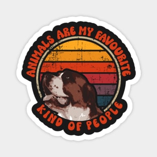 Animals are my favorite kind of people saint Bernard dog lover Magnet