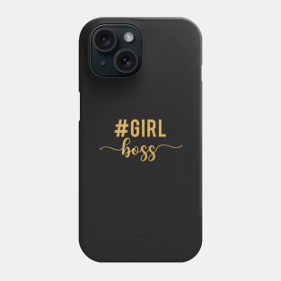 Girl boss gold glitter Phone Case