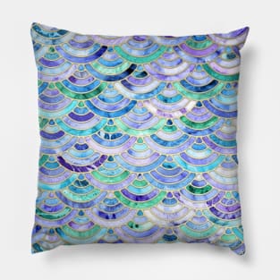 Marble Mosaic in Sapphire and Emerald Pillow