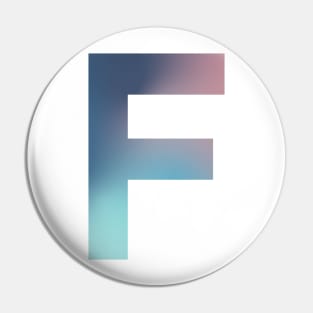 Gradient Letter F Initial Alphabet Pin