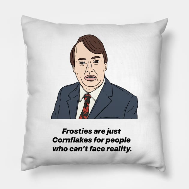 MARK CORRIGAN | PEOPLE WHO CAN'T FACE REALITY Pillow by tommytyrer