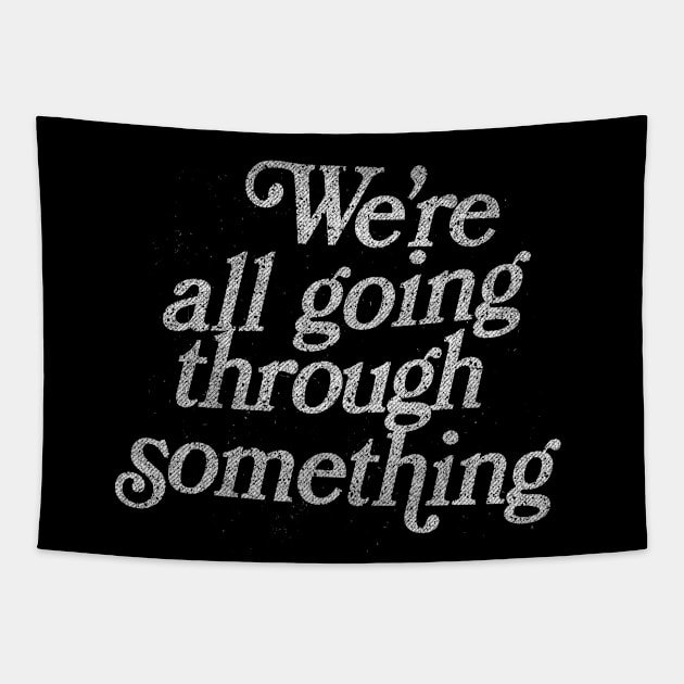 Positivity Quote / Retro Styled Faded Typography Design Tapestry by DankFutura