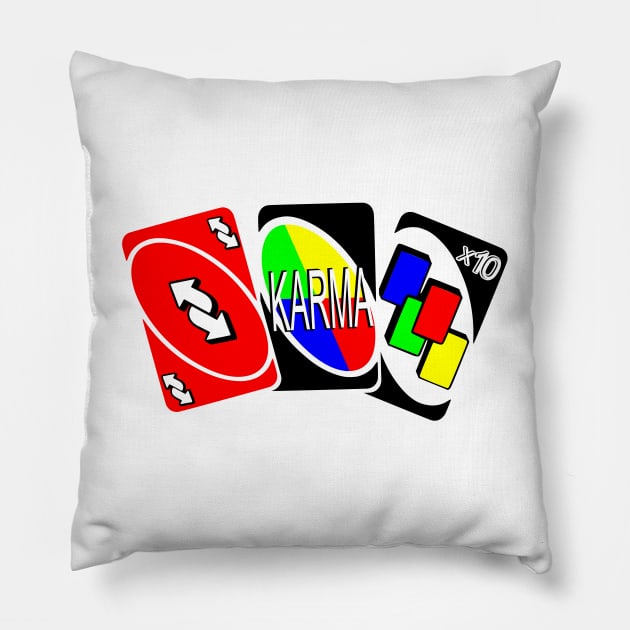 Reverse Karma Pillow by CoreyUnlimited