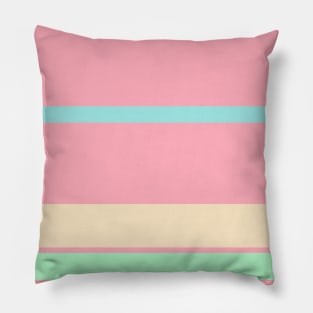 A matchless blend of Soft Pink, Blue Lagoon, Light Mint and Bisque stripes. Pillow