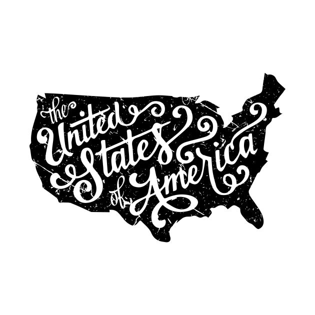 usa map proud independence day by United States of America by JOISDRAW ART