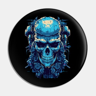 Rocking the retro vibes with this skull illustration Pin