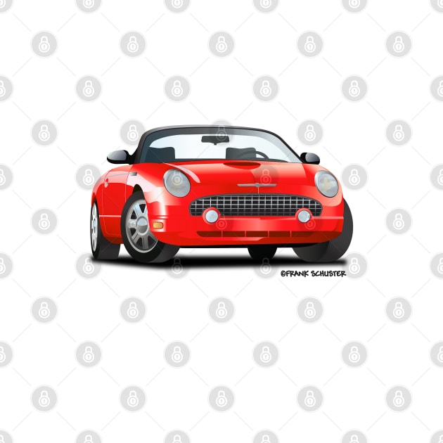 2002-2005 Retro Ford Thunderbird Red by PauHanaDesign