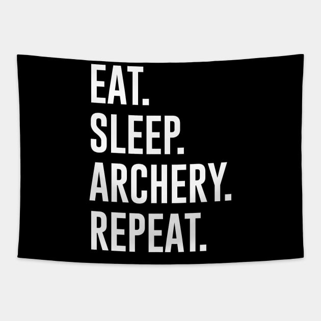 Eat Sleep Archery Repeat Tapestry by redsoldesign